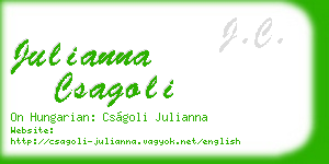 julianna csagoli business card